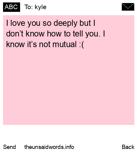 unsent message to kyle