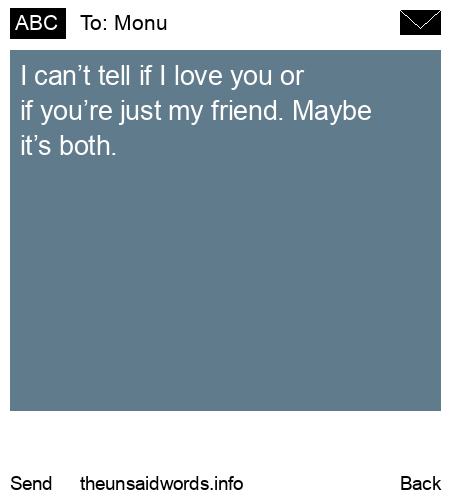 unsent message to Monu
