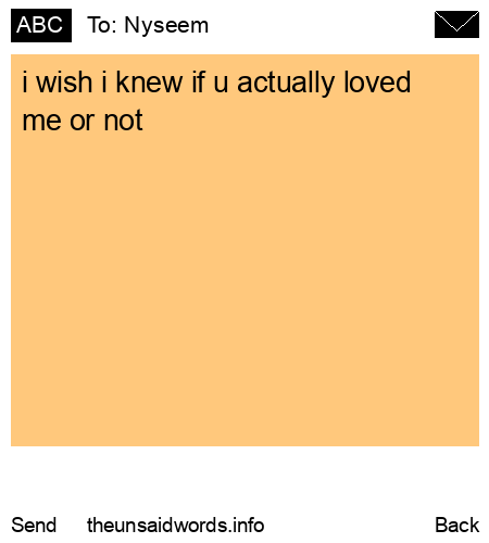 unsent message to Nyseem
