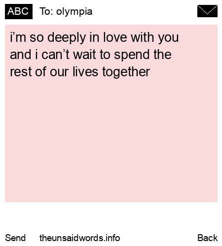 unsent message to olympia