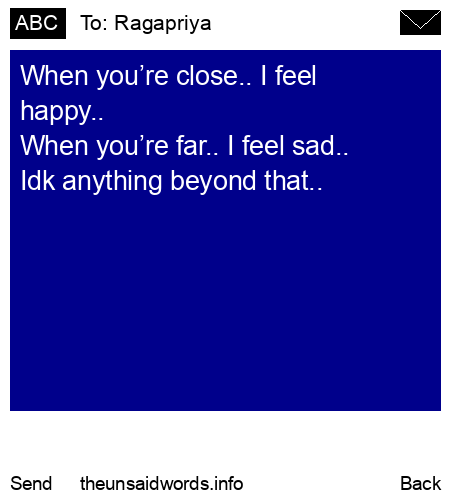 unsent message to Ragapriya 