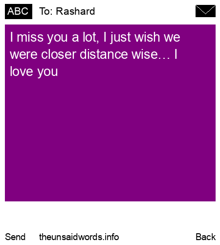 unsent message to Rashard