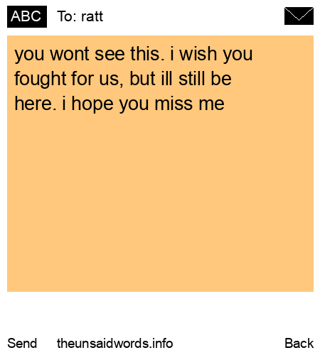 unsent message to ratt