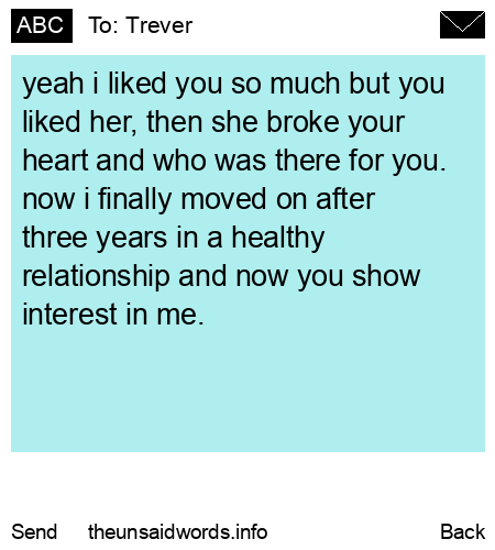 unsent message to Trever