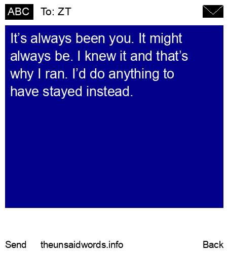 unsent message to ZT
