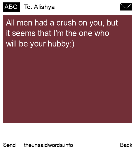 unsent message to Alishya