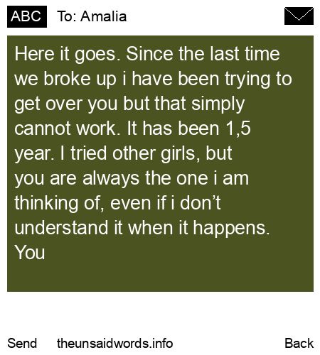 unsent message to Amalia