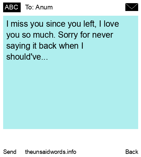 unsent message to Anum