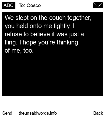 unsent message to Cosco