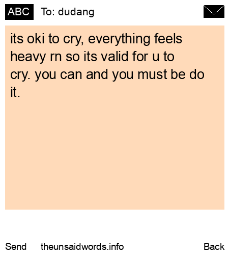 unsent message to dudang