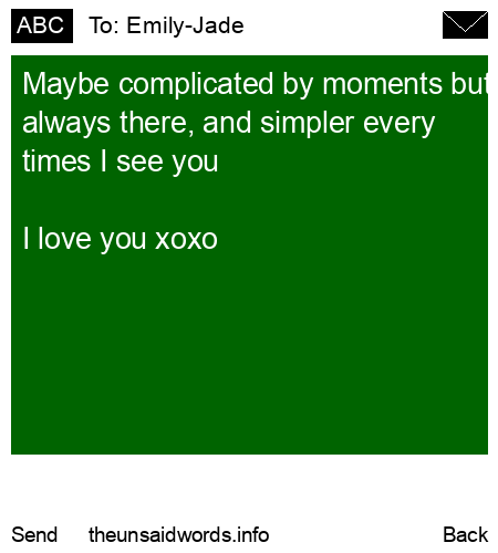 unsent message to Emily-Jade