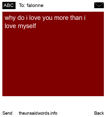 unsent message to falonne