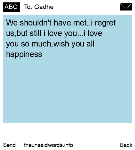 unsent message to Gadhe