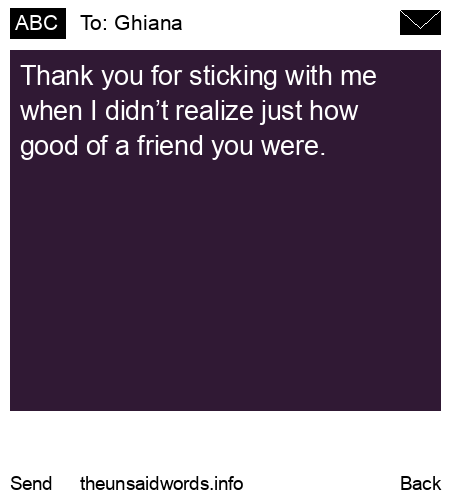 unsent message to Ghiana