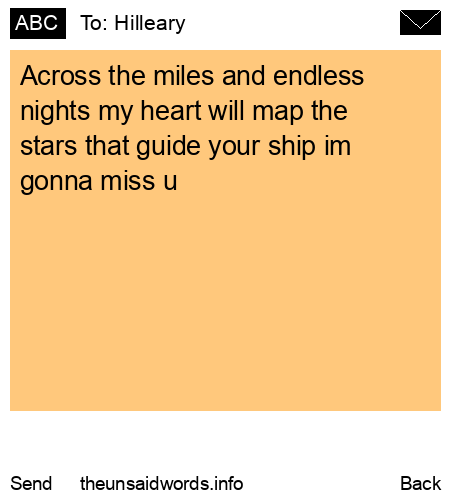 unsent message to Hilleary