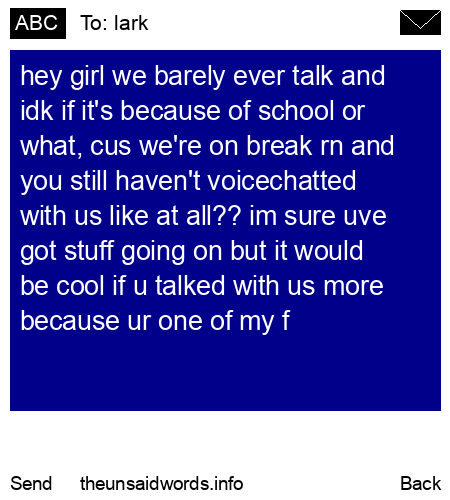 unsent message to lark