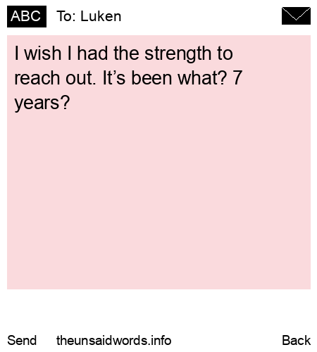 unsent message to Luken