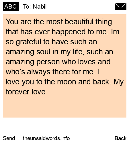 unsent message to Nabil