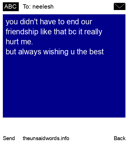 unsent message to neelesh