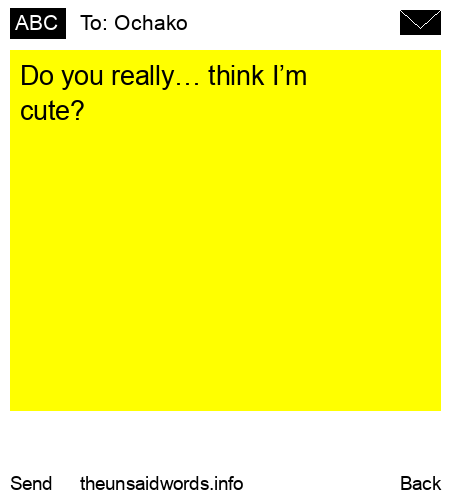 unsent message to Ochako