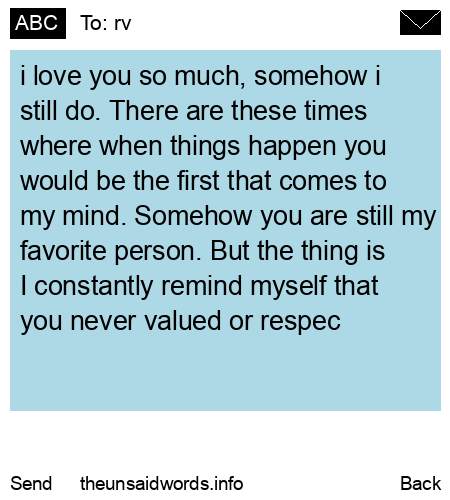 unsent message to rv