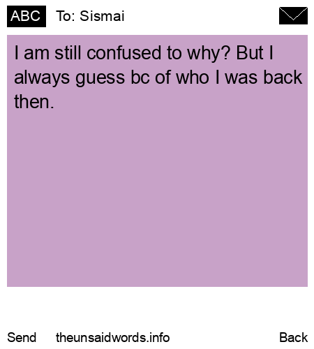 unsent message to Sismai