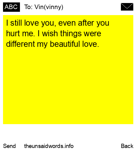 unsent message to Vin(vinny)