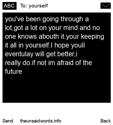 unsent message to yourself