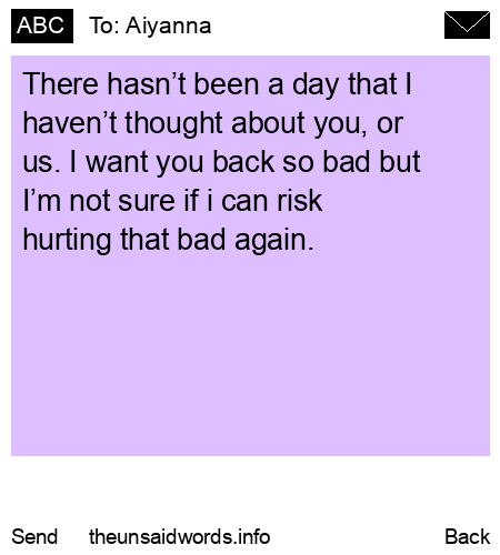unsent message to Aiyanna