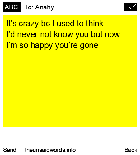 unsent message to Anahy
