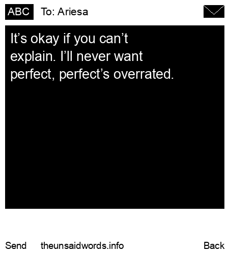 unsent message to Ariesa