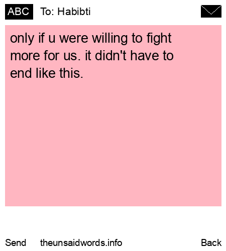 unsent message to Habibti