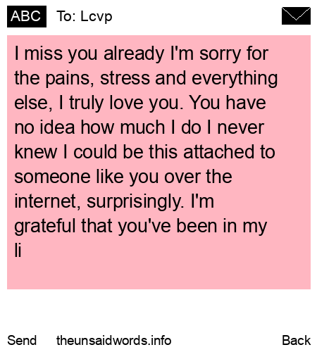unsent message to Lcvp