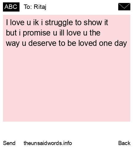 unsent message to Ritaj