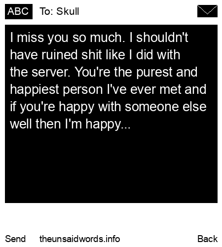 unsent message to Skull
