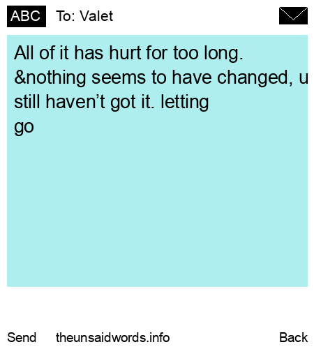 unsent message to Valet