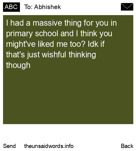 unsent message to Abhishek