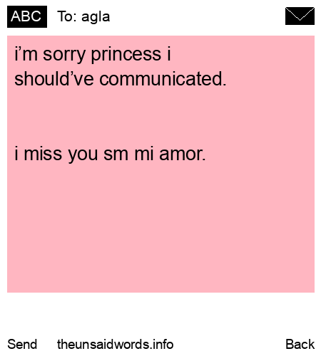 unsent message to agla 