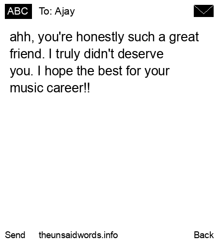 unsent message to Ajay