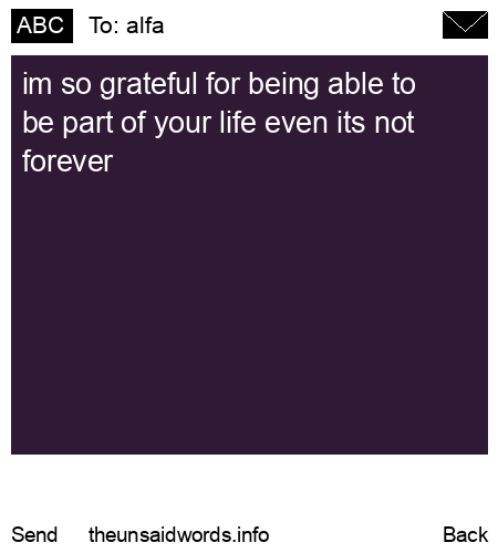 unsent message to alfa