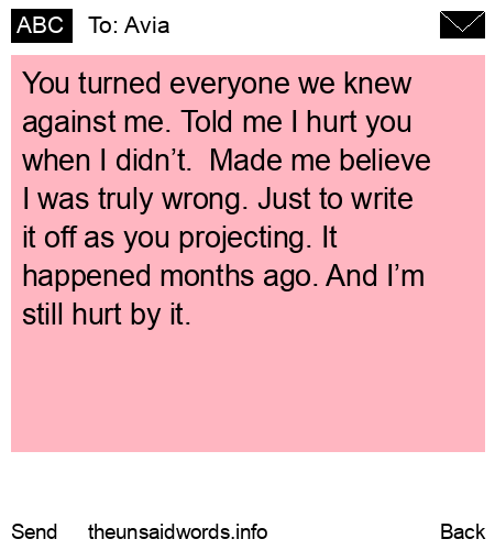 unsent message to Avia