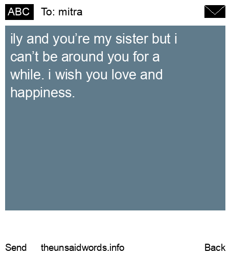 unsent message to mitra