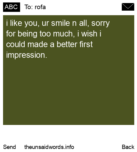 unsent message to rofa