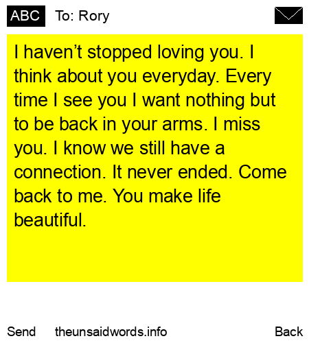 unsent message to Rory