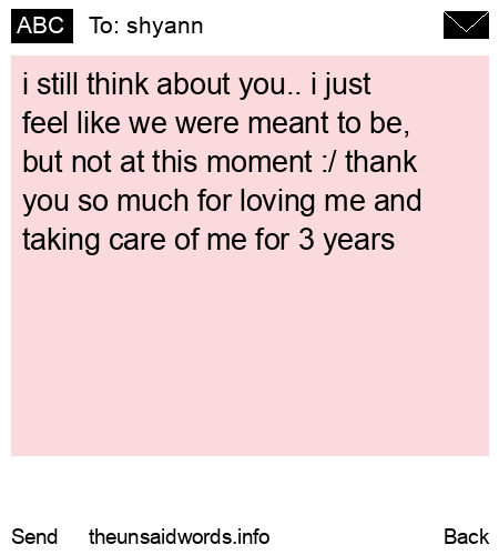 unsent message to shyann