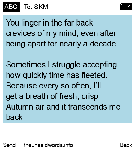 unsent message to SKM