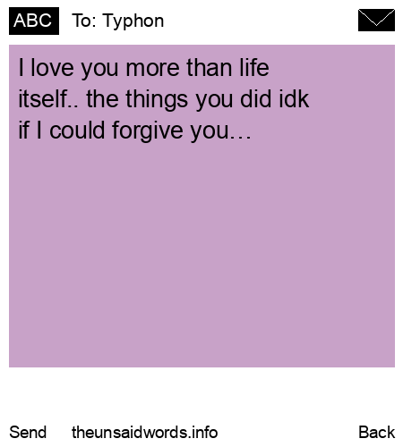 unsent message to Typhon