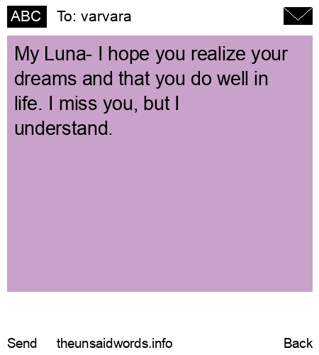 unsent message to varvara