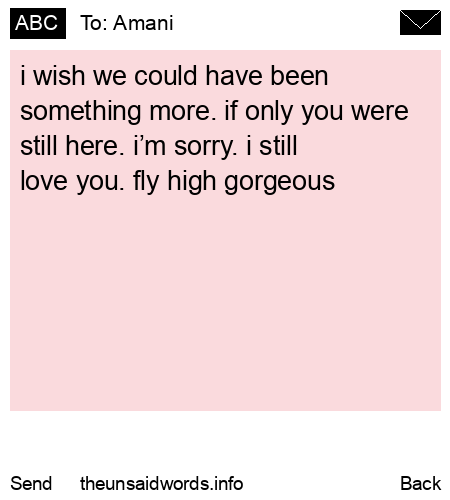 unsent message to Amani