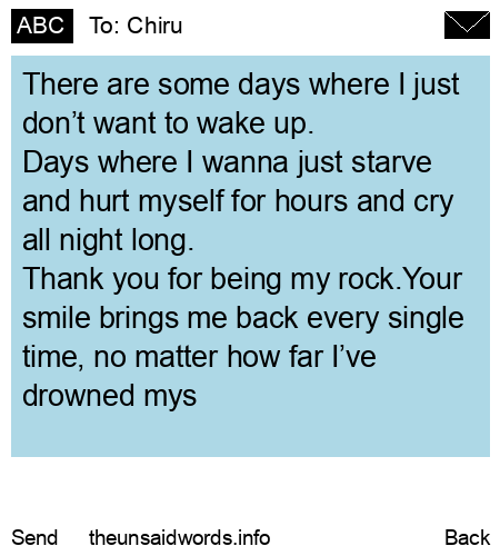 unsent message to Chiru